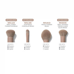Iced Mocha 4-Piece Face Brush Set